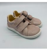 Baby bare shoes - Febo spring sparkle pink velour