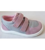Baby bare shoes - Febo sneakers grey/pink