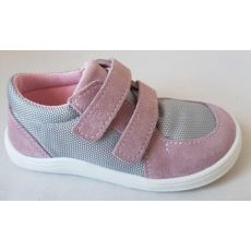 Baby bare shoes - Febo sneakers grey/pink