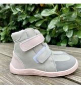 Baby bare shoes - Febo winter grey/pink/asfaltico