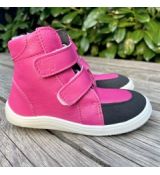 Baby bare shoes - Febo winter fuchsia/asfaltico