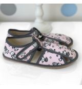 Baby bare shoes - Slippers pink cat