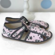 Baby bare shoes - Slippers pink cat
