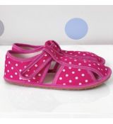 Baby bare shoes - Slippers pink dot