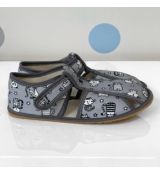 Baby bare shoes - Slippers grey cat